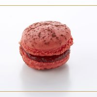 Macaron fraise rose