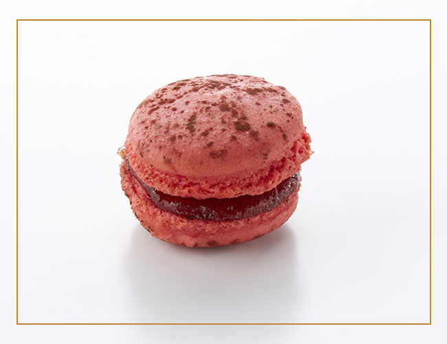 Macaron fraise rose