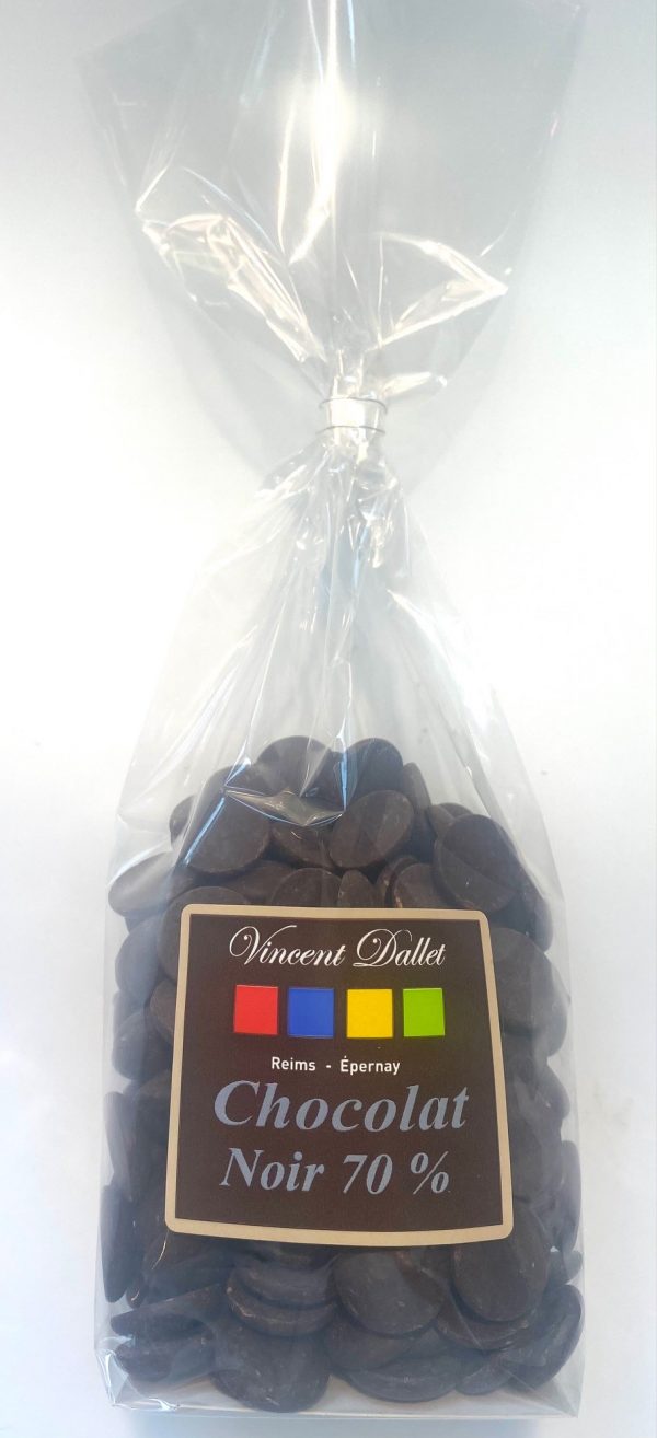 Chocolat noir 70% de cacao 250g 8€